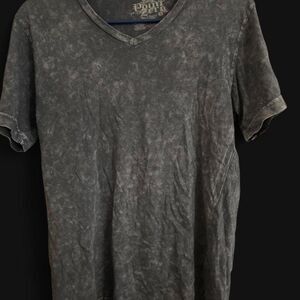 Point-zero Men's Grey and Green T-shirt